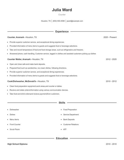 Resume example 1