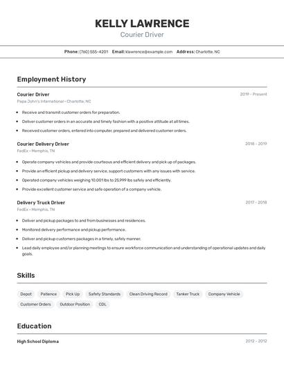 Resume example 2