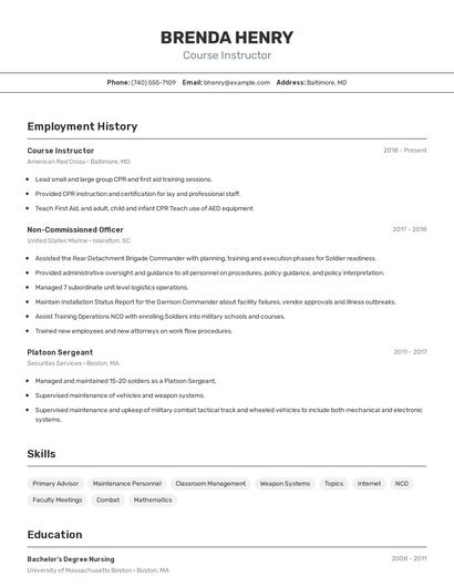 Resume example 2