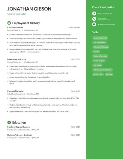 Resume example 4