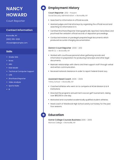 Resume example 4