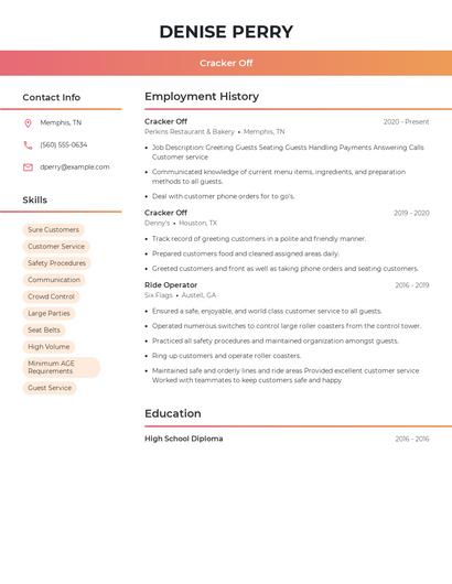 Cracker Off Resume