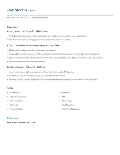 Crafter Resume