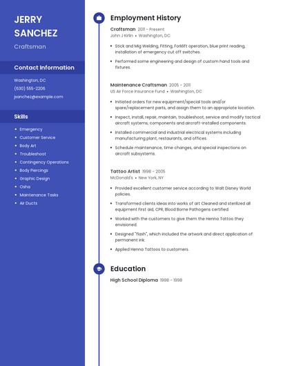 Craftsman Resume