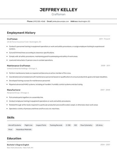 Resume example 2