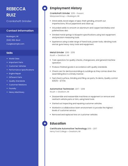 Crankshaft Grinder Resume