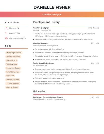 Creative Designer Resume