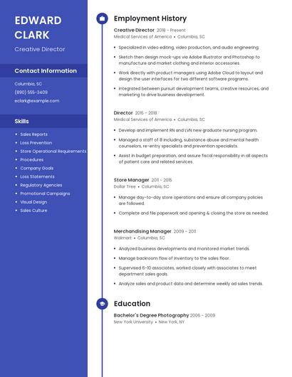 Creative Director Resume