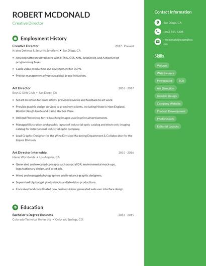 Resume example 4