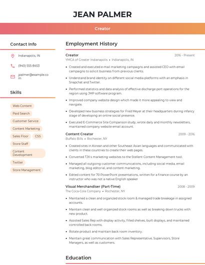 Resume example 3