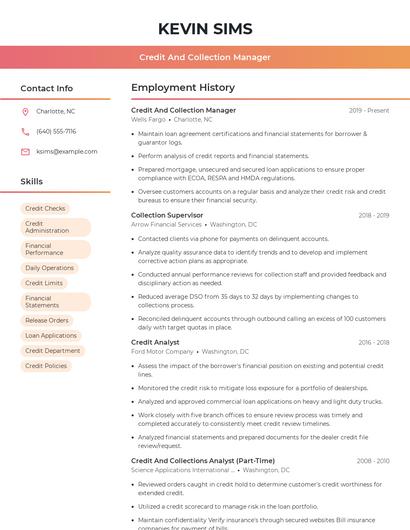 Resume example 3