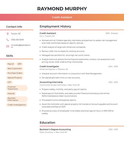 Resume example 3