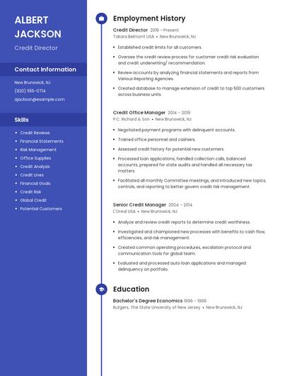 Credit Director Resume