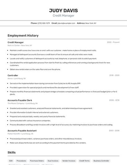 Resume example 2