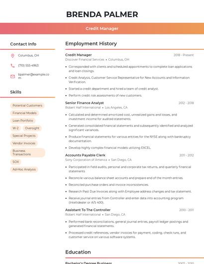 Resume example 3