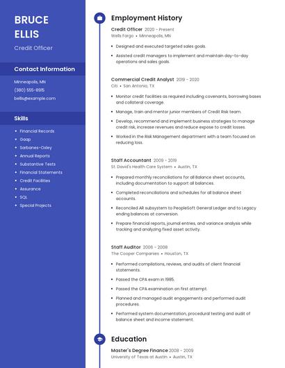 Credit Officer Resume