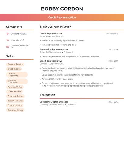 Resume example 3