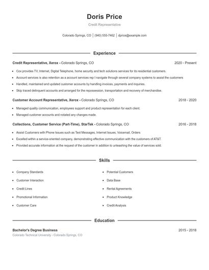 Resume example 1