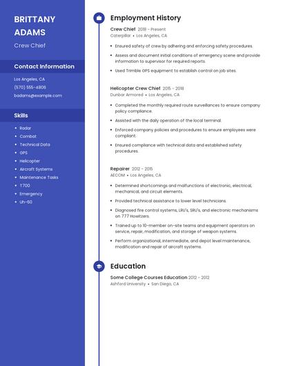 Resume example 5