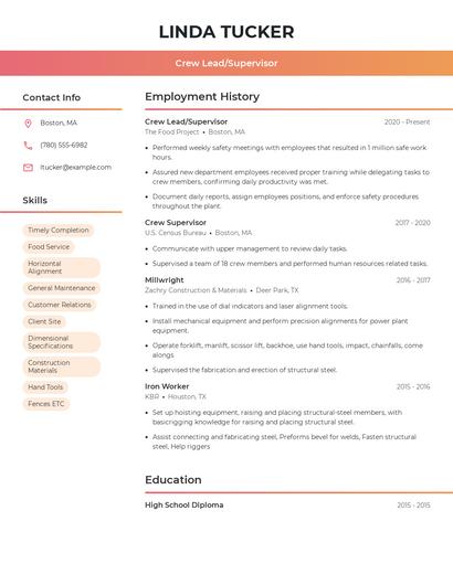 Resume example 3