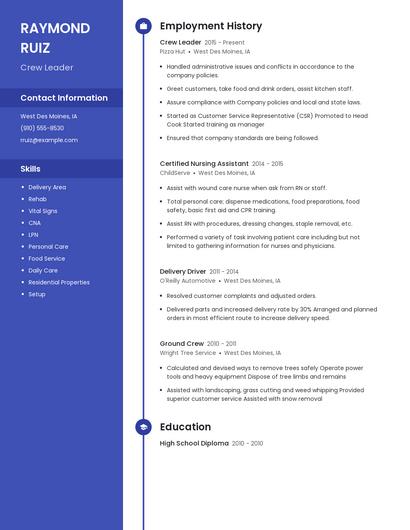 Resume example 5