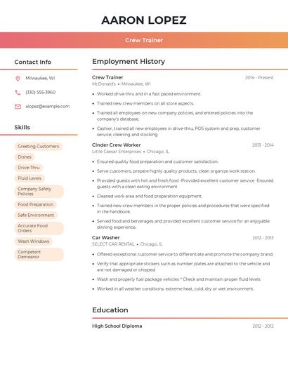 Resume example 3