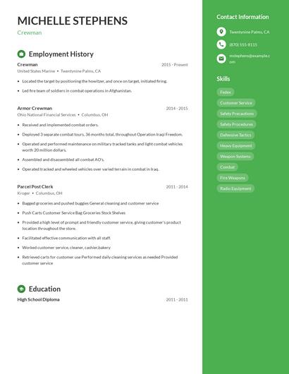 Resume example 5
