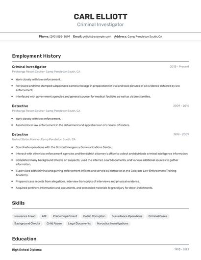 Resume example 2