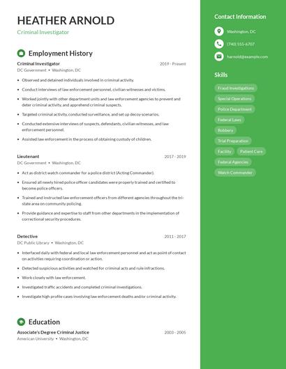 Resume example 4