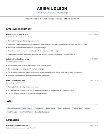 Resume example 2