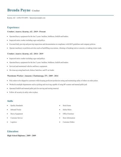 Crusher Resume