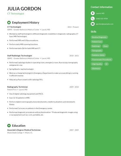 Resume example 4