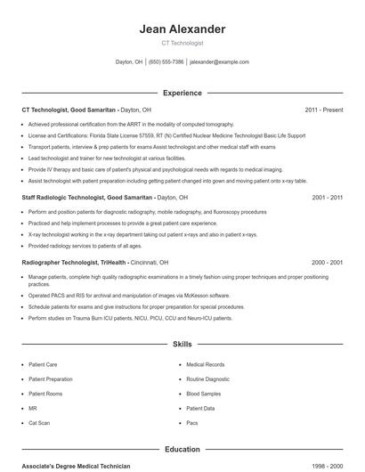 Resume example 1