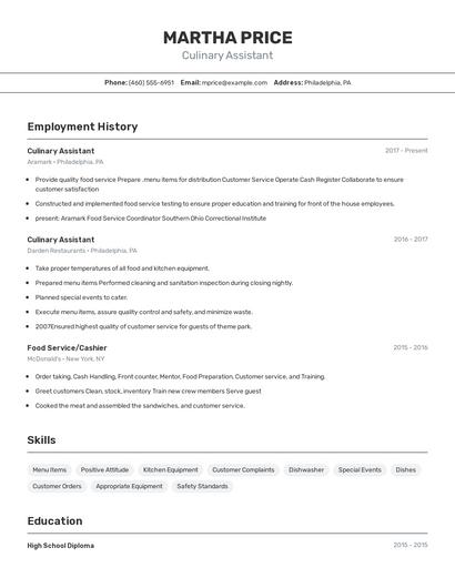 Resume example 2