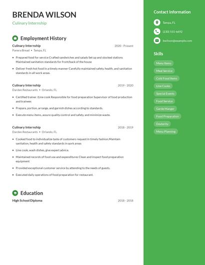 Resume example 5