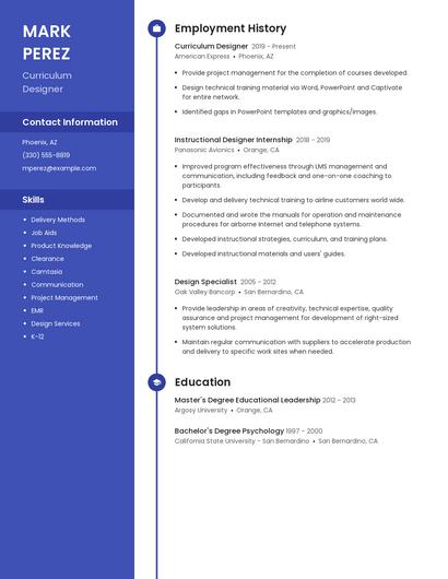 Curriculum Designer Resume