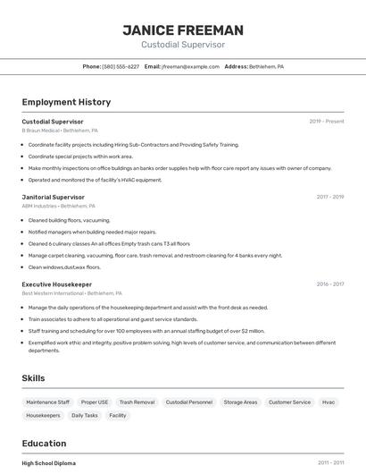 Resume example 2