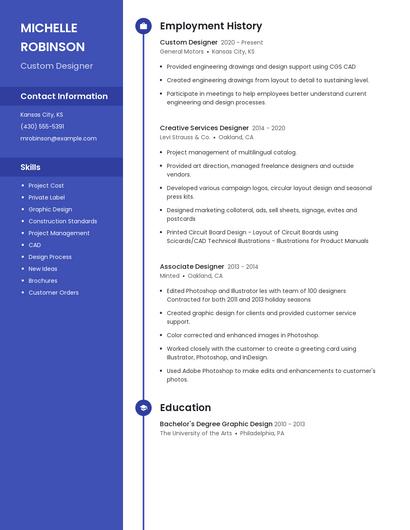 Custom Designer Resume