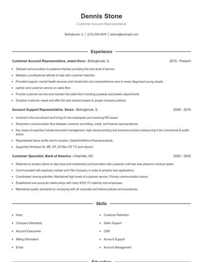 Resume example 1