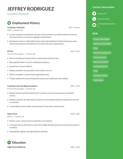 Resume example 5