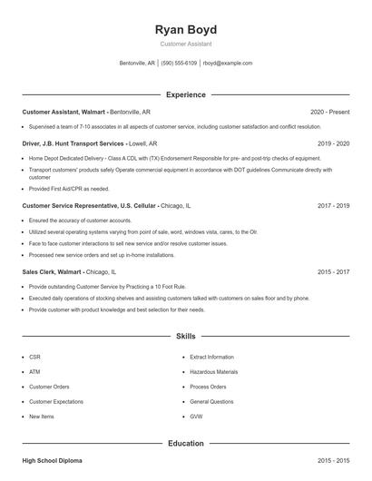 Resume example 1