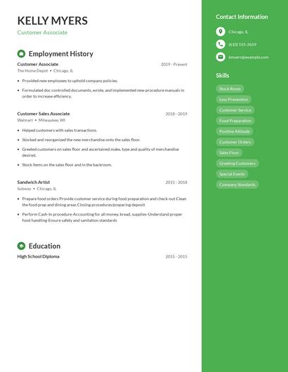 Resume example 5