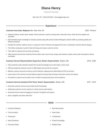 Resume example 1