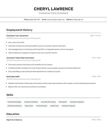 Resume example 2