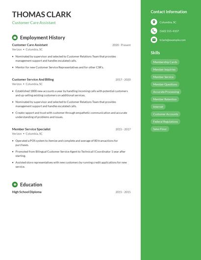 Resume example 4