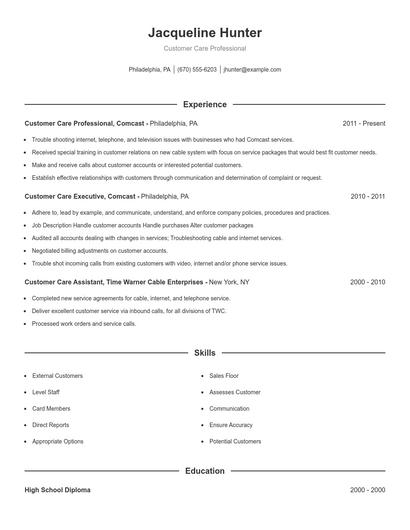 Resume example 1