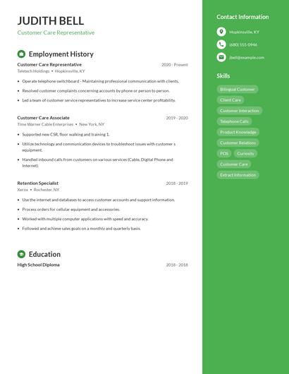 Resume example 4