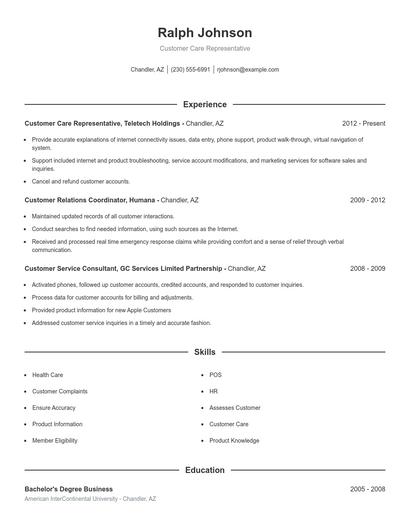 Resume example 1