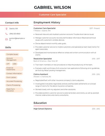 Resume example 3