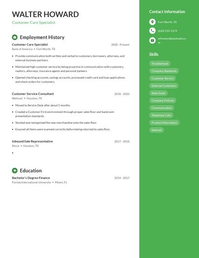Resume example 4